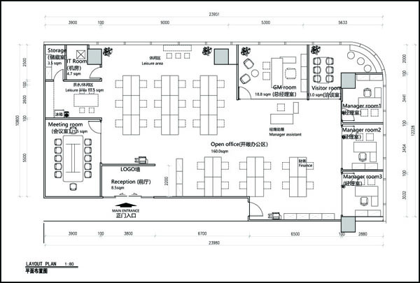 上海辦公室裝修平面布局 上海辦公室裝修平面布局