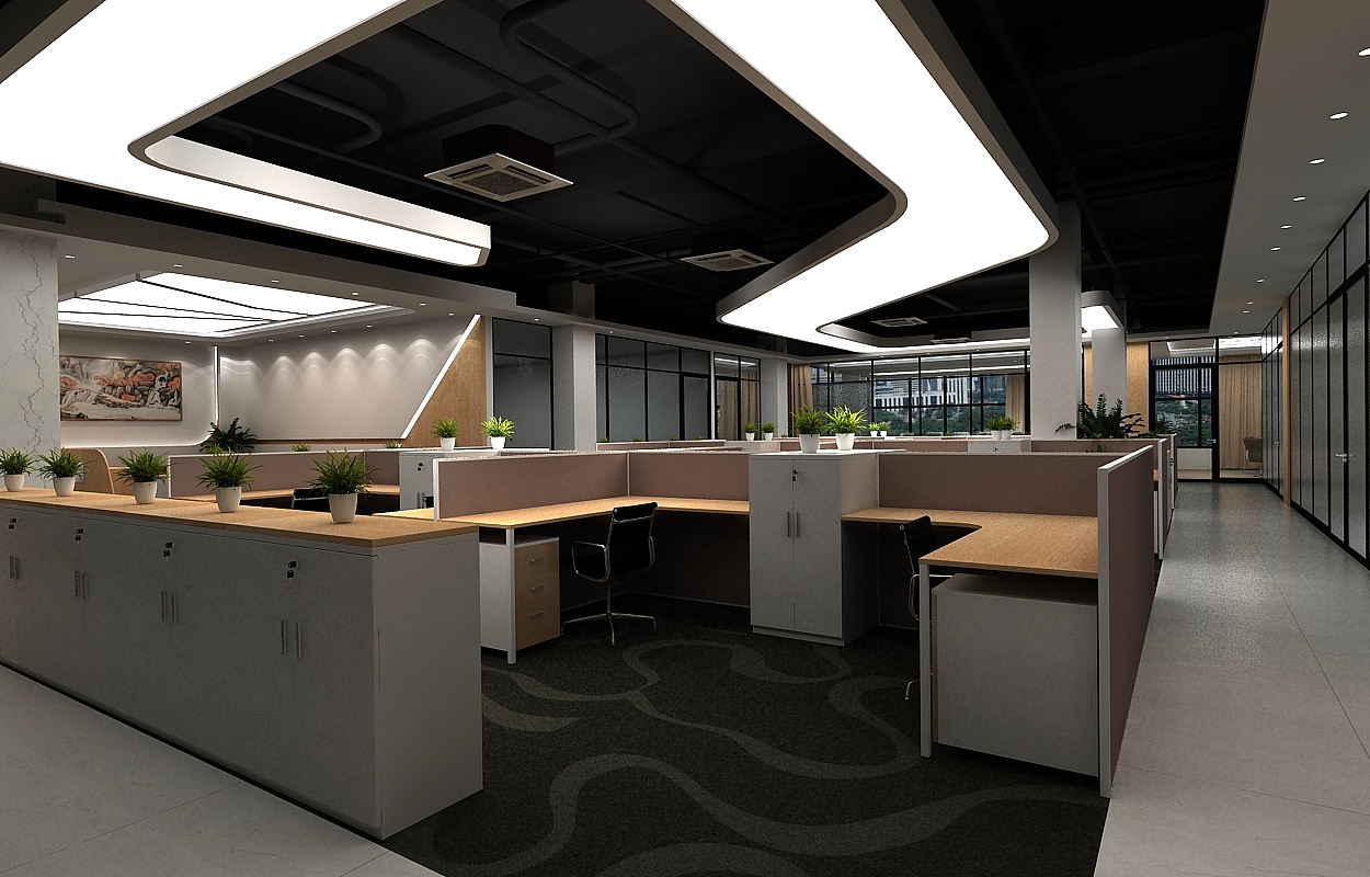 開(kāi)敞辦公區裝修設計